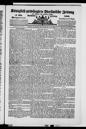 Königlich privilegirte Berlinische Zeitung von Staats- und gelehrten Sachen on Aug 16, 1900