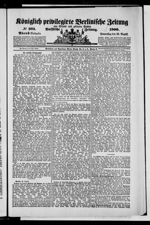 Königlich privilegirte Berlinische Zeitung von Staats- und gelehrten Sachen vom 23.08.1900