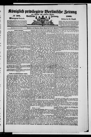 Königlich privilegirte Berlinische Zeitung von Staats- und gelehrten Sachen vom 24.08.1900