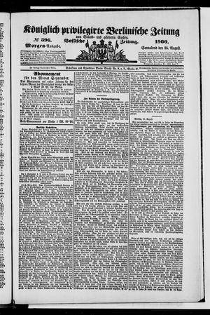 Königlich privilegirte Berlinische Zeitung von Staats- und gelehrten Sachen vom 25.08.1900