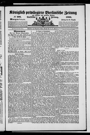 Königlich privilegirte Berlinische Zeitung von Staats- und gelehrten Sachen vom 31.08.1900