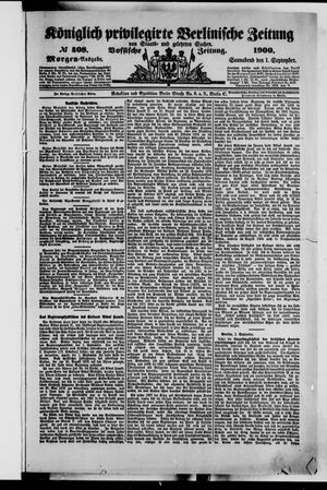 Königlich privilegirte Berlinische Zeitung von Staats- und gelehrten Sachen vom 01.09.1900