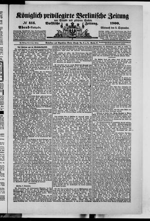 Königlich privilegirte Berlinische Zeitung von Staats- und gelehrten Sachen vom 05.09.1900