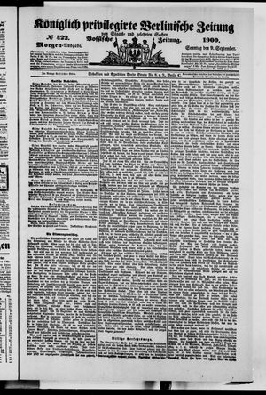 Königlich privilegirte Berlinische Zeitung von Staats- und gelehrten Sachen vom 09.09.1900