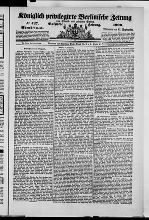 Königlich privilegirte Berlinische Zeitung von Staats- und gelehrten Sachen vom 12.09.1900