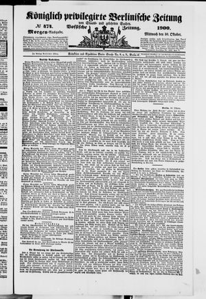 Königlich privilegirte Berlinische Zeitung von Staats- und gelehrten Sachen on Oct 10, 1900