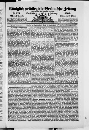 Königlich privilegirte Berlinische Zeitung von Staats- und gelehrten Sachen on Oct 10, 1900