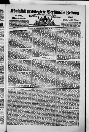 Königlich privilegirte Berlinische Zeitung von Staats- und gelehrten Sachen vom 30.10.1900