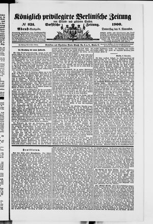 Königlich privilegirte Berlinische Zeitung von Staats- und gelehrten Sachen vom 08.11.1900