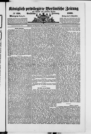 Königlich privilegirte Berlinische Zeitung von Staats- und gelehrten Sachen vom 09.11.1900