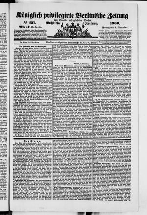 Königlich privilegirte Berlinische Zeitung von Staats- und gelehrten Sachen vom 09.11.1900