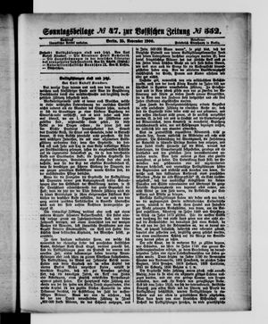 Königlich privilegirte Berlinische Zeitung von Staats- und gelehrten Sachen vom 25.11.1900