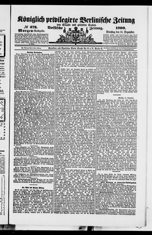 Königlich privilegirte Berlinische Zeitung von Staats- und gelehrten Sachen vom 11.12.1900