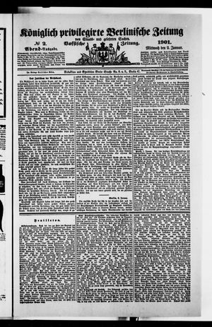 Königlich privilegirte Berlinische Zeitung von Staats- und gelehrten Sachen vom 02.01.1901