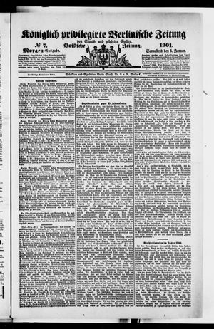 Königlich privilegirte Berlinische Zeitung von Staats- und gelehrten Sachen vom 05.01.1901