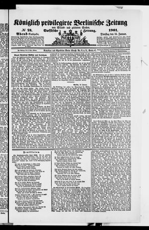 Königlich privilegirte Berlinische Zeitung von Staats- und gelehrten Sachen vom 15.01.1901