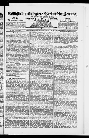 Königlich privilegirte Berlinische Zeitung von Staats- und gelehrten Sachen vom 18.01.1901