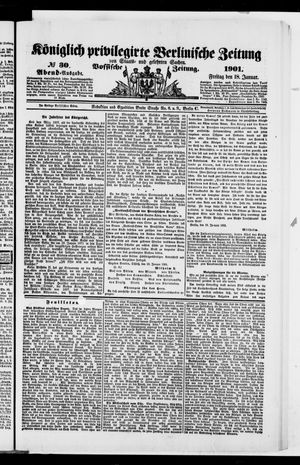 Königlich privilegirte Berlinische Zeitung von Staats- und gelehrten Sachen vom 18.01.1901