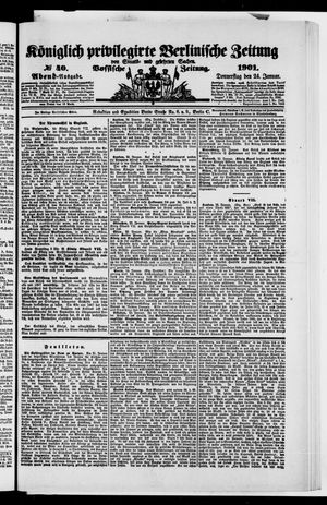 Königlich privilegirte Berlinische Zeitung von Staats- und gelehrten Sachen on Jan 24, 1901