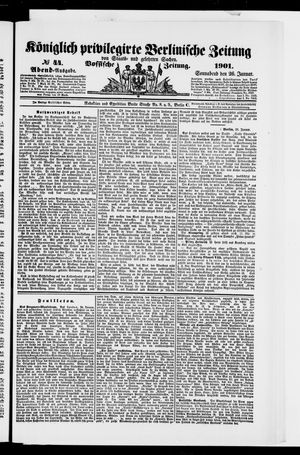 Königlich privilegirte Berlinische Zeitung von Staats- und gelehrten Sachen vom 26.01.1901