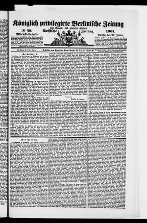 Königlich privilegirte Berlinische Zeitung von Staats- und gelehrten Sachen vom 29.01.1901