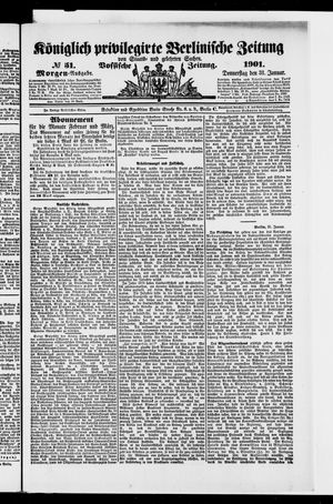 Königlich privilegirte Berlinische Zeitung von Staats- und gelehrten Sachen vom 31.01.1901