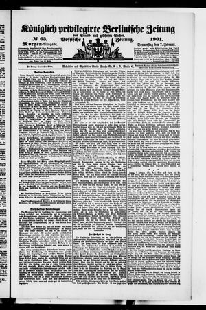 Königlich privilegirte Berlinische Zeitung von Staats- und gelehrten Sachen vom 07.02.1901
