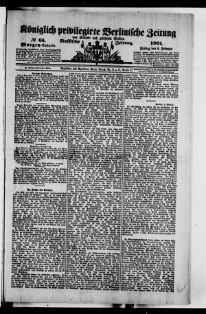 Königlich privilegirte Berlinische Zeitung von Staats- und gelehrten Sachen on Feb 8, 1901