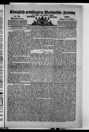 Königlich privilegirte Berlinische Zeitung von Staats- und gelehrten Sachen vom 11.02.1901