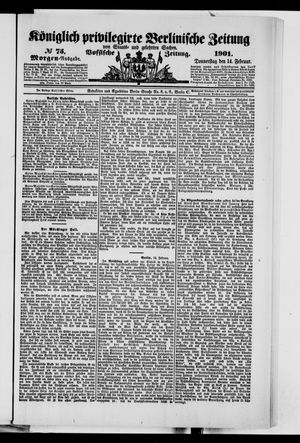 Königlich privilegirte Berlinische Zeitung von Staats- und gelehrten Sachen vom 14.02.1901