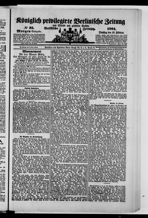 Königlich privilegirte Berlinische Zeitung von Staats- und gelehrten Sachen vom 19.02.1901