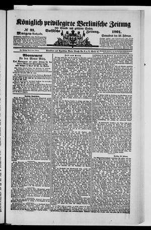 Königlich privilegirte Berlinische Zeitung von Staats- und gelehrten Sachen vom 23.02.1901