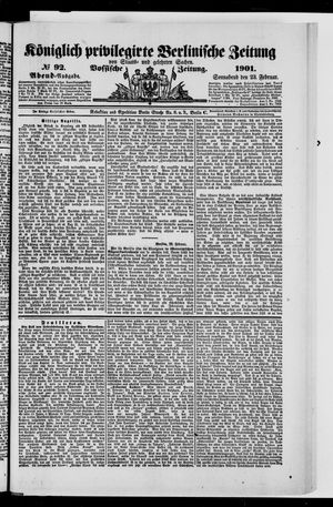 Königlich privilegirte Berlinische Zeitung von Staats- und gelehrten Sachen vom 23.02.1901