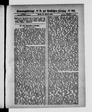 Königlich privilegirte Berlinische Zeitung von Staats- und gelehrten Sachen vom 24.02.1901