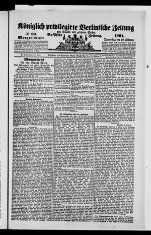 Königlich privilegirte Berlinische Zeitung von Staats- und gelehrten Sachen vom 28.02.1901