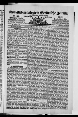 Königlich privilegirte Berlinische Zeitung von Staats- und gelehrten Sachen vom 02.03.1901