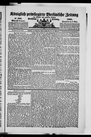 Königlich privilegirte Berlinische Zeitung von Staats- und gelehrten Sachen vom 02.03.1901