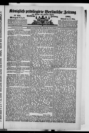 Königlich privilegirte Berlinische Zeitung von Staats- und gelehrten Sachen vom 13.03.1901