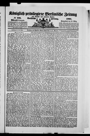 Königlich privilegirte Berlinische Zeitung von Staats- und gelehrten Sachen vom 16.03.1901