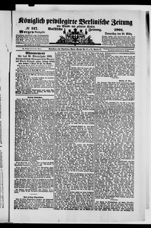 Königlich privilegirte Berlinische Zeitung von Staats- und gelehrten Sachen vom 28.03.1901