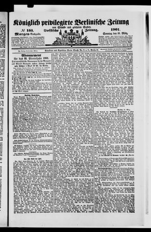 Königlich privilegirte Berlinische Zeitung von Staats- und gelehrten Sachen vom 31.03.1901