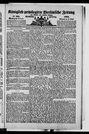 Königlich privilegirte Berlinische Zeitung von Staats- und gelehrten Sachen vom 10.04.1901