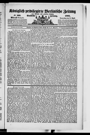 Königlich privilegirte Berlinische Zeitung von Staats- und gelehrten Sachen vom 11.04.1901