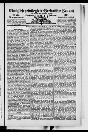 Königlich privilegirte Berlinische Zeitung von Staats- und gelehrten Sachen vom 13.04.1901