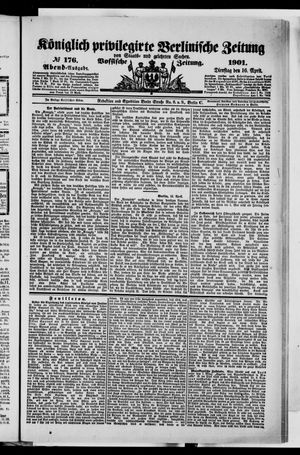 Königlich privilegirte Berlinische Zeitung von Staats- und gelehrten Sachen vom 16.04.1901