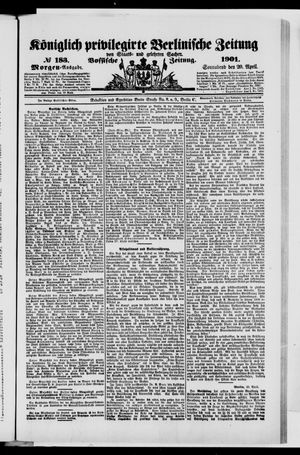 Königlich privilegirte Berlinische Zeitung von Staats- und gelehrten Sachen vom 20.04.1901