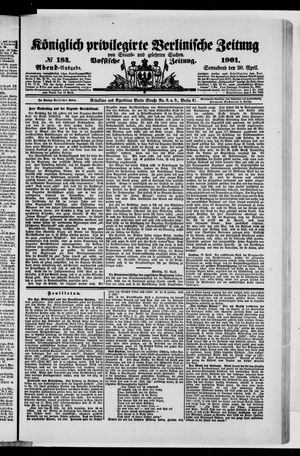 Königlich privilegirte Berlinische Zeitung von Staats- und gelehrten Sachen on Apr 20, 1901