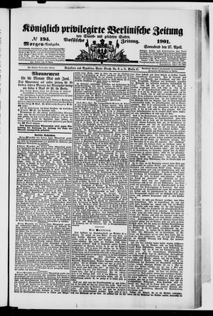 Königlich privilegirte Berlinische Zeitung von Staats- und gelehrten Sachen vom 27.04.1901