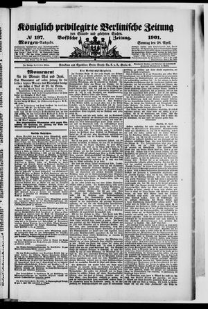 Königlich privilegirte Berlinische Zeitung von Staats- und gelehrten Sachen vom 28.04.1901