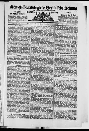 Königlich privilegirte Berlinische Zeitung von Staats- und gelehrten Sachen vom 11.05.1901